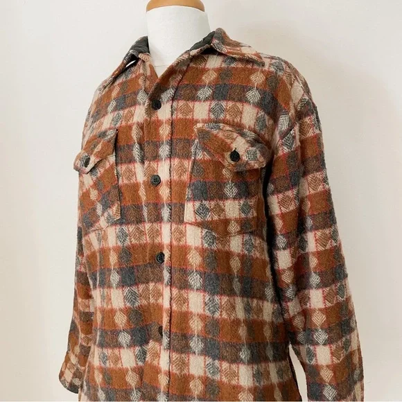 Vintage CPO 1970s Plaid Wool Jacket - Picture 4 of 6